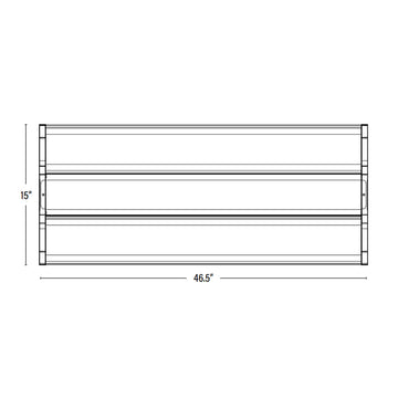 LED Linear High Bay, 4FT, 270W/230W/185W, Selectable Wattage, 40500 Lumens